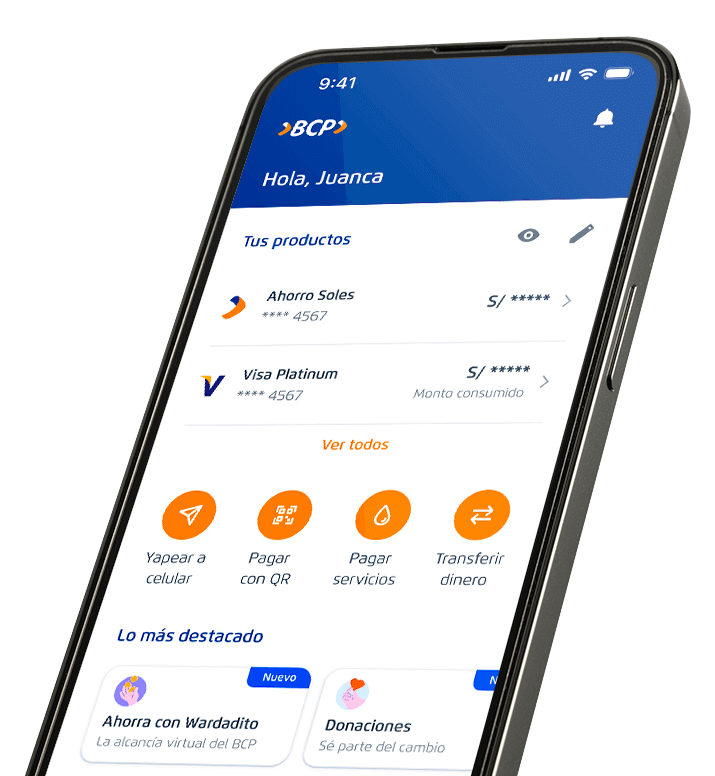 Imagen original del App Banca Móvil BCP